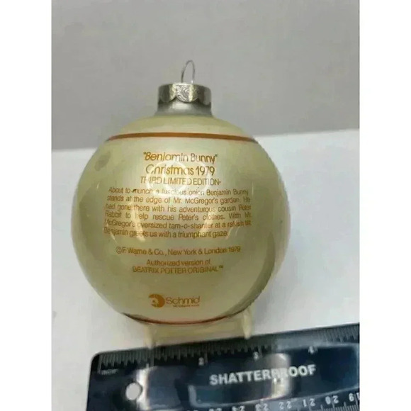 Benjamin Bunny Beatrix Potter Ornament 1979 - Picture 6 of 8